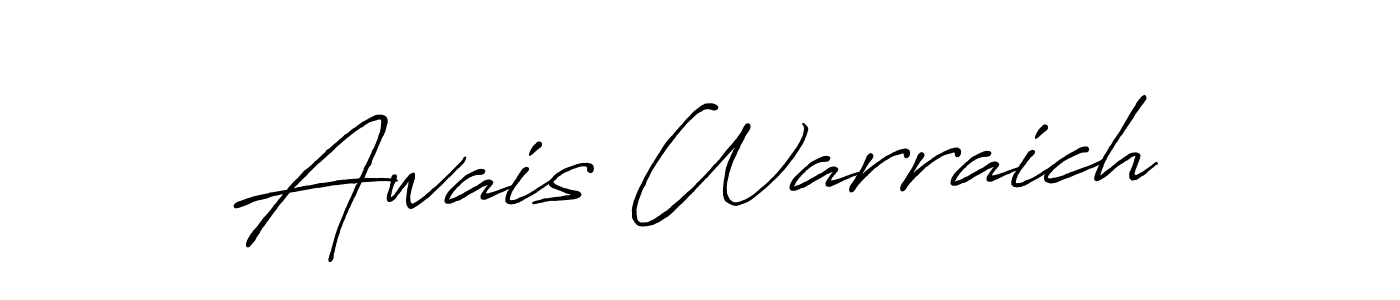 if you are searching for the best signature style for your name Awais Warraich. so please give up your signature search. here we have designed multiple signature styles  using Antro_Vectra_Bolder. Awais Warraich signature style 7 images and pictures png