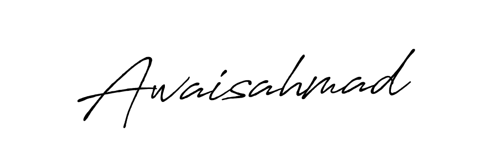 Use a signature maker to create a handwritten signature online. With this signature software, you can design (Antro_Vectra_Bolder) your own signature for name Awaisahmad. Awaisahmad signature style 7 images and pictures png