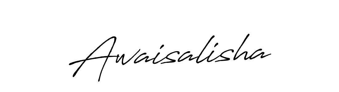 Design your own signature with our free online signature maker. With this signature software, you can create a handwritten (Antro_Vectra_Bolder) signature for name Awaisalisha. Awaisalisha signature style 7 images and pictures png