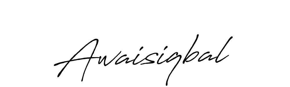 How to make Awaisiqbal name signature. Use Antro_Vectra_Bolder style for creating short signs online. This is the latest handwritten sign. Awaisiqbal signature style 7 images and pictures png