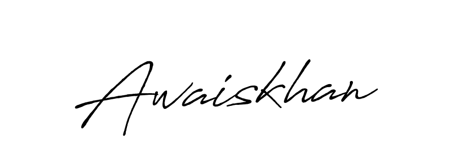 Use a signature maker to create a handwritten signature online. With this signature software, you can design (Antro_Vectra_Bolder) your own signature for name Awaiskhan. Awaiskhan signature style 7 images and pictures png