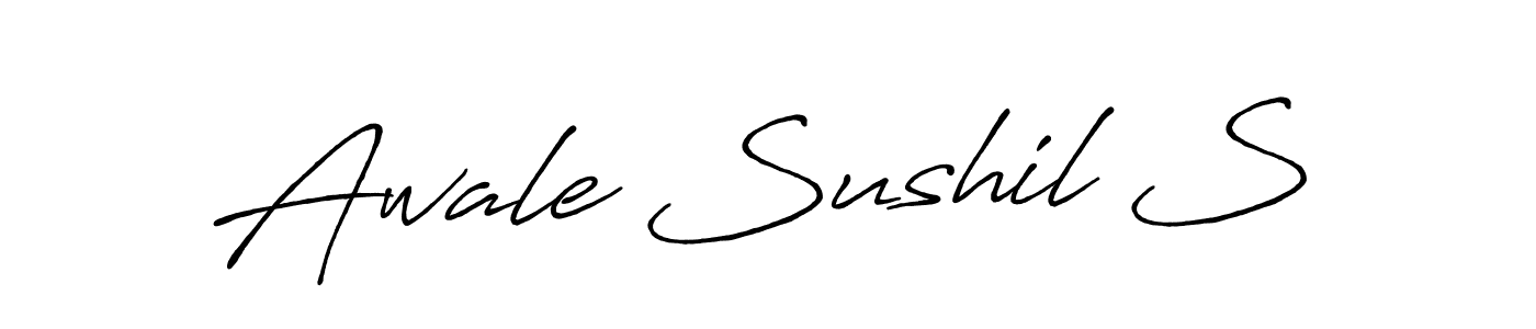Design your own signature with our free online signature maker. With this signature software, you can create a handwritten (Antro_Vectra_Bolder) signature for name Awale Sushil S. Awale Sushil S signature style 7 images and pictures png