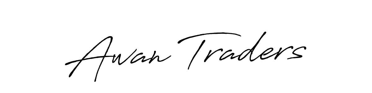 Make a beautiful signature design for name Awan Traders. Use this online signature maker to create a handwritten signature for free. Awan Traders signature style 7 images and pictures png