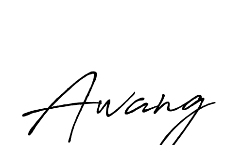 How to make Awang signature? Antro_Vectra_Bolder is a professional autograph style. Create handwritten signature for Awang name. Awang signature style 7 images and pictures png