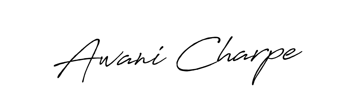 It looks lik you need a new signature style for name Awani Charpe. Design unique handwritten (Antro_Vectra_Bolder) signature with our free signature maker in just a few clicks. Awani Charpe signature style 7 images and pictures png