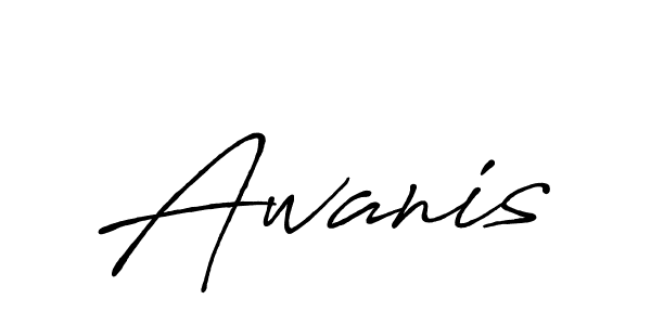 How to make Awanis name signature. Use Antro_Vectra_Bolder style for creating short signs online. This is the latest handwritten sign. Awanis signature style 7 images and pictures png
