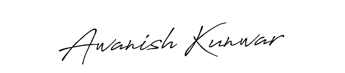 Design your own signature with our free online signature maker. With this signature software, you can create a handwritten (Antro_Vectra_Bolder) signature for name Awanish Kunwar. Awanish Kunwar signature style 7 images and pictures png