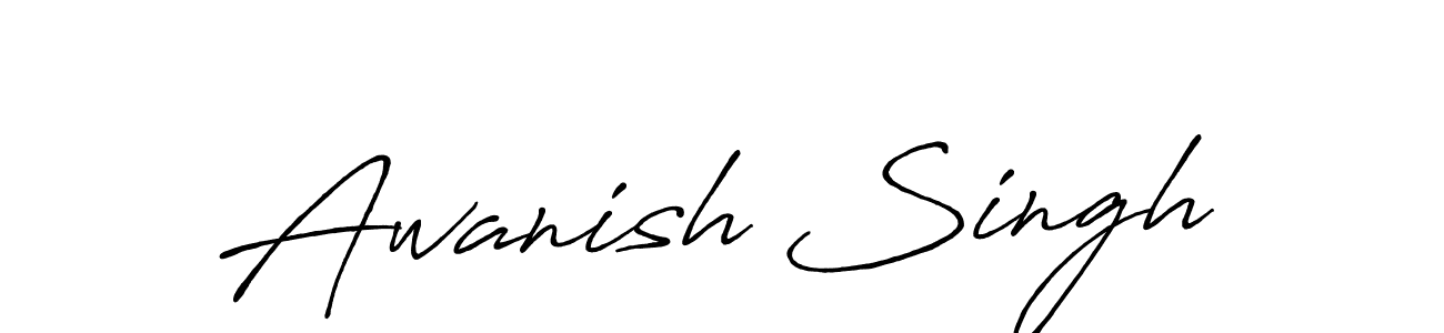 Design your own signature with our free online signature maker. With this signature software, you can create a handwritten (Antro_Vectra_Bolder) signature for name Awanish Singh. Awanish Singh signature style 7 images and pictures png