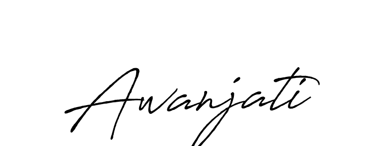 Design your own signature with our free online signature maker. With this signature software, you can create a handwritten (Antro_Vectra_Bolder) signature for name Awanjati. Awanjati signature style 7 images and pictures png