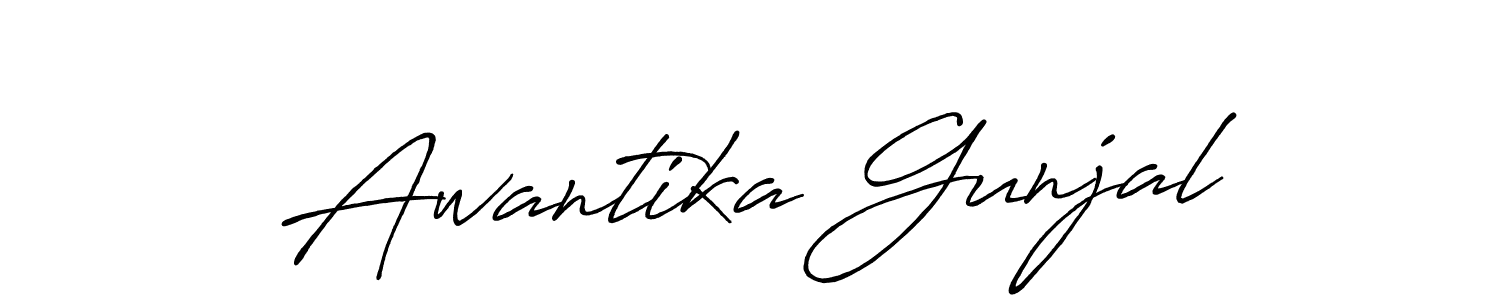 Design your own signature with our free online signature maker. With this signature software, you can create a handwritten (Antro_Vectra_Bolder) signature for name Awantika Gunjal. Awantika Gunjal signature style 7 images and pictures png