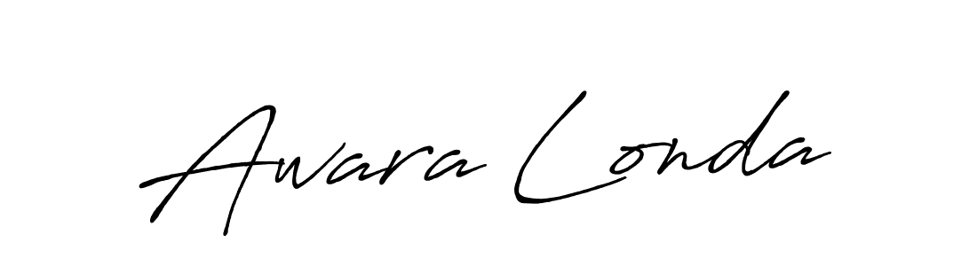 Create a beautiful signature design for name Awara Londa. With this signature (Antro_Vectra_Bolder) fonts, you can make a handwritten signature for free. Awara Londa signature style 7 images and pictures png