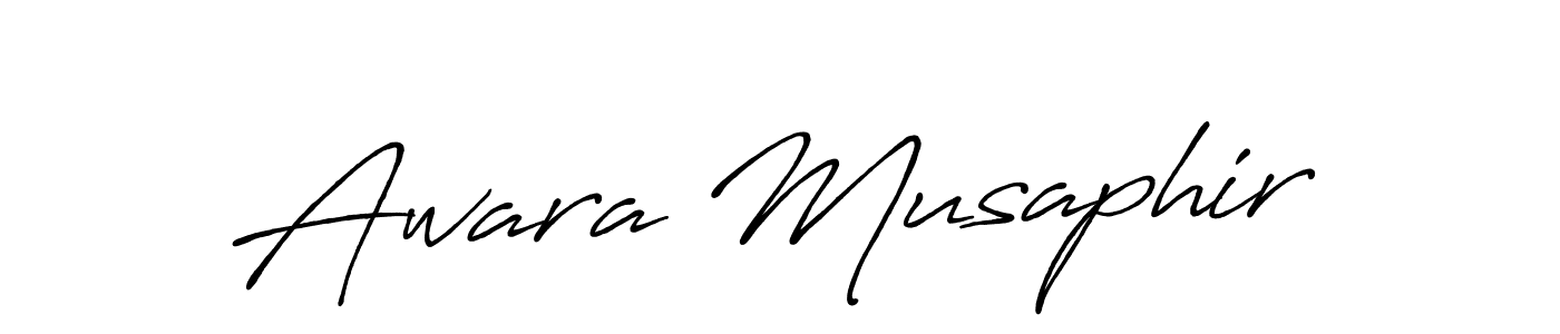 Awara Musaphir stylish signature style. Best Handwritten Sign (Antro_Vectra_Bolder) for my name. Handwritten Signature Collection Ideas for my name Awara Musaphir. Awara Musaphir signature style 7 images and pictures png