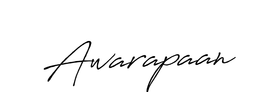 Use a signature maker to create a handwritten signature online. With this signature software, you can design (Antro_Vectra_Bolder) your own signature for name Awarapaan. Awarapaan signature style 7 images and pictures png