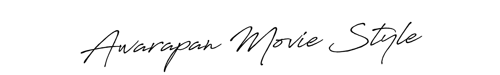 Make a beautiful signature design for name Awarapan Movie Style. With this signature (Antro_Vectra_Bolder) style, you can create a handwritten signature for free. Awarapan Movie Style signature style 7 images and pictures png