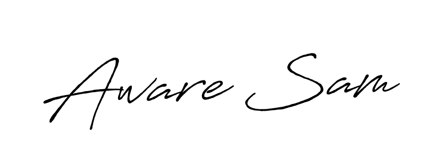 Make a beautiful signature design for name Aware Sam. With this signature (Antro_Vectra_Bolder) style, you can create a handwritten signature for free. Aware Sam signature style 7 images and pictures png