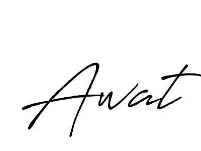 Create a beautiful signature design for name Awat. With this signature (Antro_Vectra_Bolder) fonts, you can make a handwritten signature for free. Awat signature style 7 images and pictures png