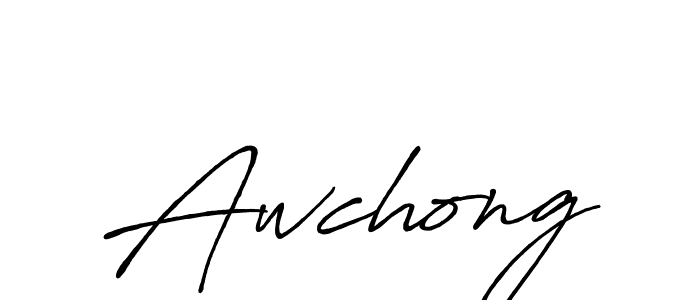Also we have Awchong name is the best signature style. Create professional handwritten signature collection using Antro_Vectra_Bolder autograph style. Awchong signature style 7 images and pictures png