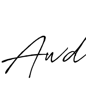 Make a beautiful signature design for name Awd. Use this online signature maker to create a handwritten signature for free. Awd signature style 7 images and pictures png