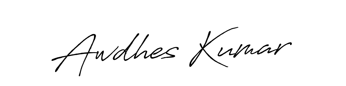 How to make Awdhes Kumar signature? Antro_Vectra_Bolder is a professional autograph style. Create handwritten signature for Awdhes Kumar name. Awdhes Kumar signature style 7 images and pictures png