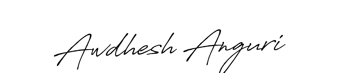 Awdhesh Anguri stylish signature style. Best Handwritten Sign (Antro_Vectra_Bolder) for my name. Handwritten Signature Collection Ideas for my name Awdhesh Anguri. Awdhesh Anguri signature style 7 images and pictures png