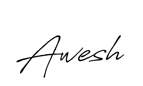 Awesh stylish signature style. Best Handwritten Sign (Antro_Vectra_Bolder) for my name. Handwritten Signature Collection Ideas for my name Awesh. Awesh signature style 7 images and pictures png