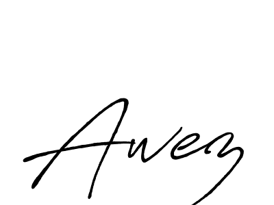 Create a beautiful signature design for name Awez. With this signature (Antro_Vectra_Bolder) fonts, you can make a handwritten signature for free. Awez signature style 7 images and pictures png