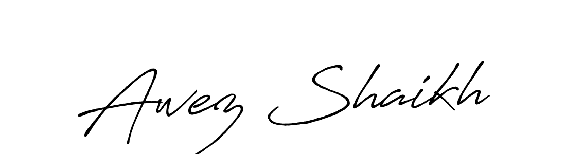You can use this online signature creator to create a handwritten signature for the name Awez Shaikh. This is the best online autograph maker. Awez Shaikh signature style 7 images and pictures png