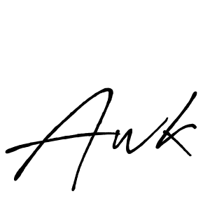 Use a signature maker to create a handwritten signature online. With this signature software, you can design (Antro_Vectra_Bolder) your own signature for name Awk. Awk signature style 7 images and pictures png