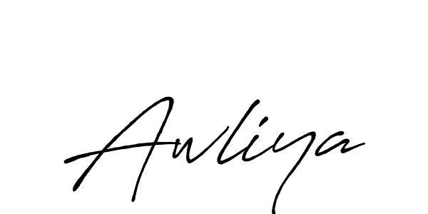 How to Draw Awliya signature style? Antro_Vectra_Bolder is a latest design signature styles for name Awliya. Awliya signature style 7 images and pictures png