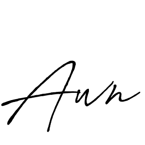 The best way (Antro_Vectra_Bolder) to make a short signature is to pick only two or three words in your name. The name Awn include a total of six letters. For converting this name. Awn signature style 7 images and pictures png