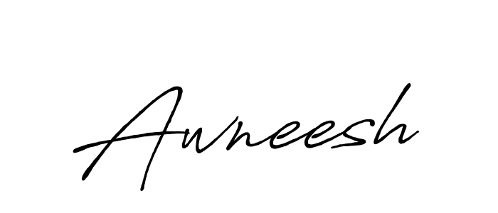 Create a beautiful signature design for name Awneesh. With this signature (Antro_Vectra_Bolder) fonts, you can make a handwritten signature for free. Awneesh signature style 7 images and pictures png