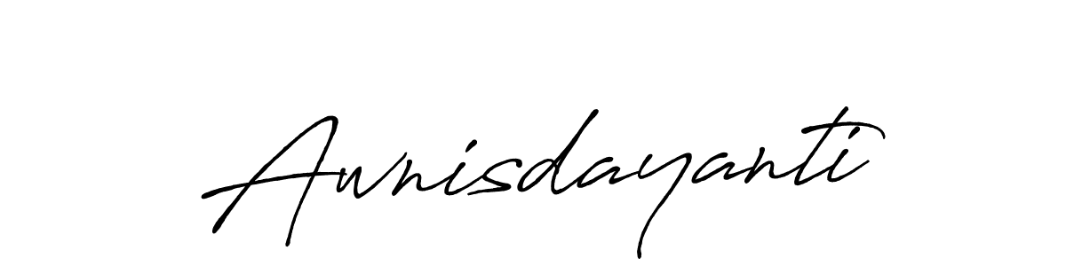 Also we have Awnisdayanti name is the best signature style. Create professional handwritten signature collection using Antro_Vectra_Bolder autograph style. Awnisdayanti signature style 7 images and pictures png