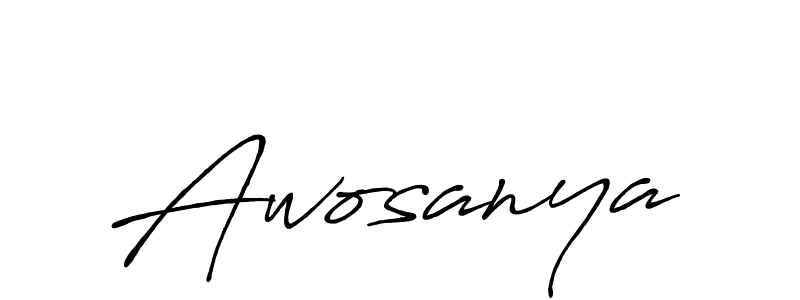 How to make Awosanya signature? Antro_Vectra_Bolder is a professional autograph style. Create handwritten signature for Awosanya name. Awosanya signature style 7 images and pictures png