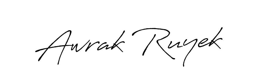 Antro_Vectra_Bolder is a professional signature style that is perfect for those who want to add a touch of class to their signature. It is also a great choice for those who want to make their signature more unique. Get Awrak Ruyek name to fancy signature for free. Awrak Ruyek signature style 7 images and pictures png