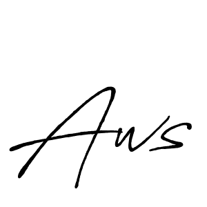 Use a signature maker to create a handwritten signature online. With this signature software, you can design (Antro_Vectra_Bolder) your own signature for name Aws. Aws signature style 7 images and pictures png