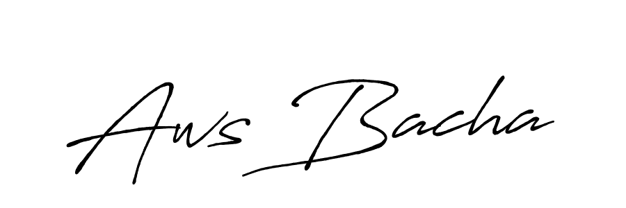 It looks lik you need a new signature style for name Aws Bacha. Design unique handwritten (Antro_Vectra_Bolder) signature with our free signature maker in just a few clicks. Aws Bacha signature style 7 images and pictures png