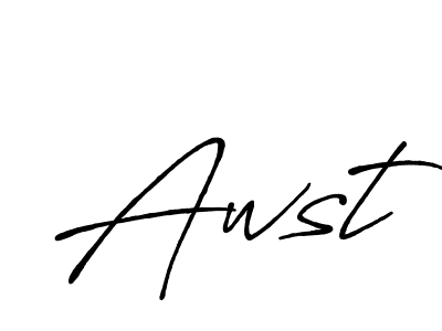 You should practise on your own different ways (Antro_Vectra_Bolder) to write your name (Awst) in signature. don't let someone else do it for you. Awst signature style 7 images and pictures png