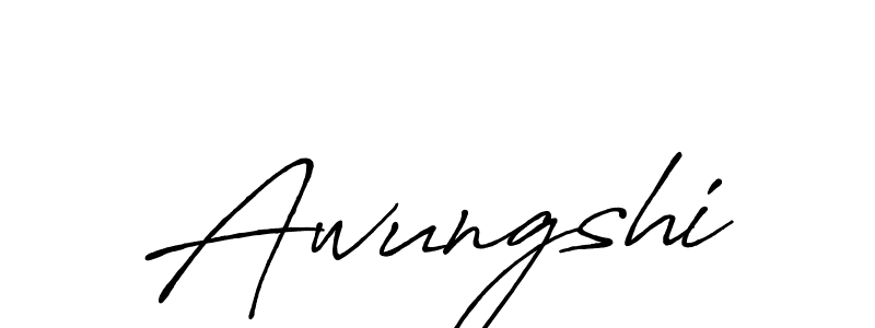 Create a beautiful signature design for name Awungshi. With this signature (Antro_Vectra_Bolder) fonts, you can make a handwritten signature for free. Awungshi signature style 7 images and pictures png