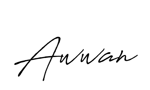 if you are searching for the best signature style for your name Awwan. so please give up your signature search. here we have designed multiple signature styles  using Antro_Vectra_Bolder. Awwan signature style 7 images and pictures png
