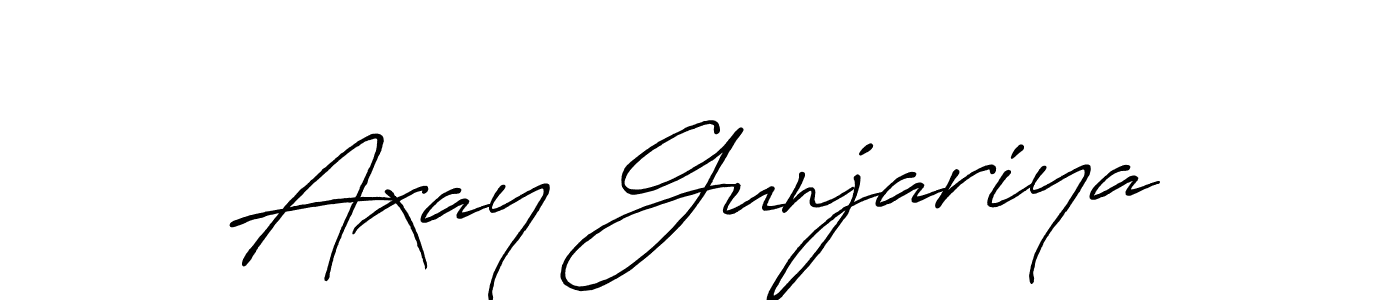 Also we have Axay Gunjariya name is the best signature style. Create professional handwritten signature collection using Antro_Vectra_Bolder autograph style. Axay Gunjariya signature style 7 images and pictures png