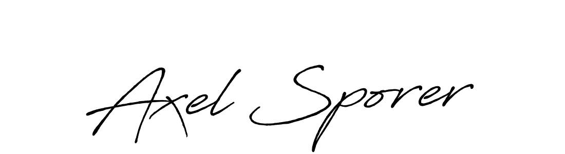 Make a beautiful signature design for name Axel Sporer. With this signature (Antro_Vectra_Bolder) style, you can create a handwritten signature for free. Axel Sporer signature style 7 images and pictures png