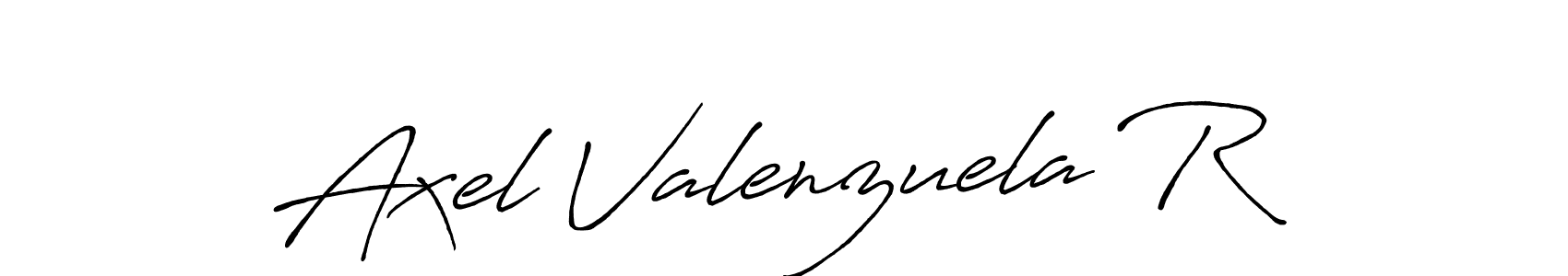 Also we have Axel Valenzuela R name is the best signature style. Create professional handwritten signature collection using Antro_Vectra_Bolder autograph style. Axel Valenzuela R signature style 7 images and pictures png