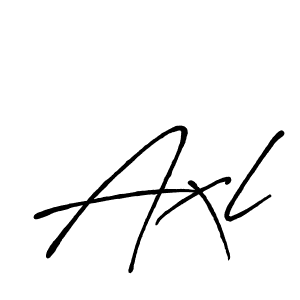 Use a signature maker to create a handwritten signature online. With this signature software, you can design (Antro_Vectra_Bolder) your own signature for name Axl. Axl signature style 7 images and pictures png