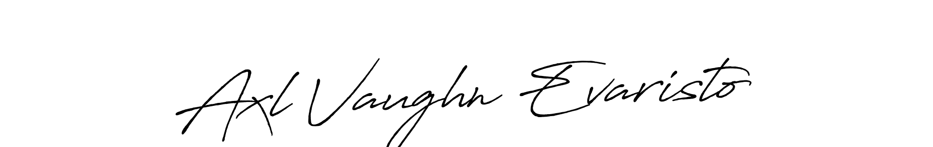 Antro_Vectra_Bolder is a professional signature style that is perfect for those who want to add a touch of class to their signature. It is also a great choice for those who want to make their signature more unique. Get Axl Vaughn Evaristo name to fancy signature for free. Axl Vaughn Evaristo signature style 7 images and pictures png