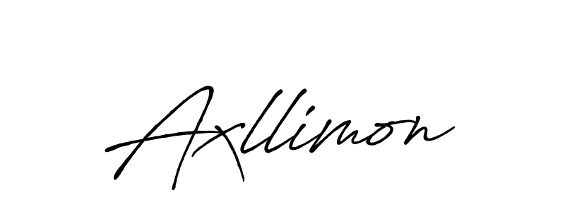 Design your own signature with our free online signature maker. With this signature software, you can create a handwritten (Antro_Vectra_Bolder) signature for name Axllimon. Axllimon signature style 7 images and pictures png