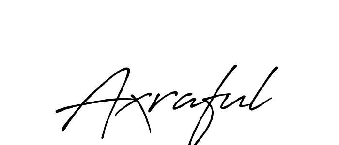 Use a signature maker to create a handwritten signature online. With this signature software, you can design (Antro_Vectra_Bolder) your own signature for name Axraful. Axraful signature style 7 images and pictures png