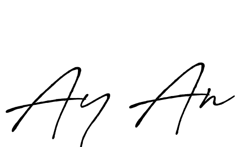 Make a beautiful signature design for name Ay An. With this signature (Antro_Vectra_Bolder) style, you can create a handwritten signature for free. Ay An signature style 7 images and pictures png