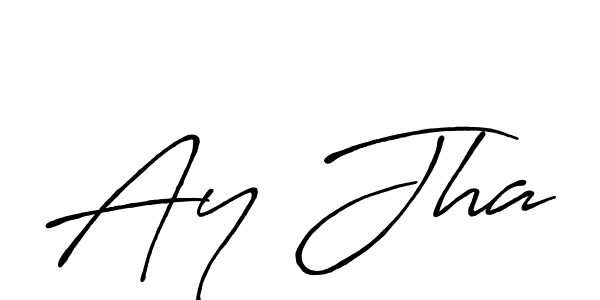 Use a signature maker to create a handwritten signature online. With this signature software, you can design (Antro_Vectra_Bolder) your own signature for name Ay Jha. Ay Jha signature style 7 images and pictures png