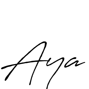 Also we have Aya name is the best signature style. Create professional handwritten signature collection using Antro_Vectra_Bolder autograph style. Aya signature style 7 images and pictures png