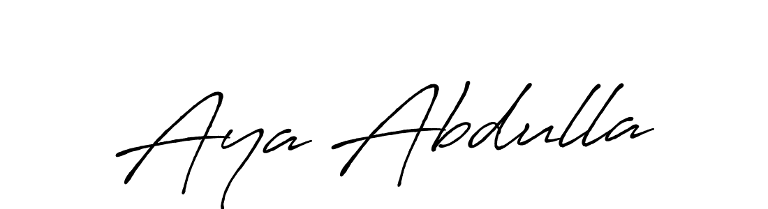 It looks lik you need a new signature style for name Aya Abdulla. Design unique handwritten (Antro_Vectra_Bolder) signature with our free signature maker in just a few clicks. Aya Abdulla signature style 7 images and pictures png